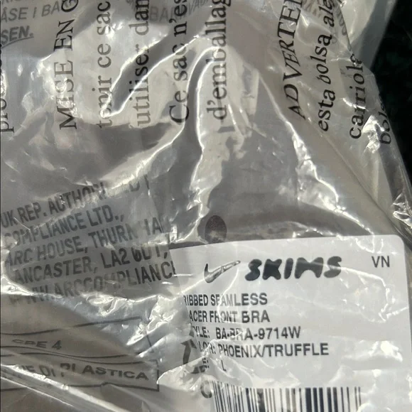 NWT Nike Skims Ribbed Seamless Racer Front Bra in Phoenix size Large SK-600 601 - Picture 4 of 4